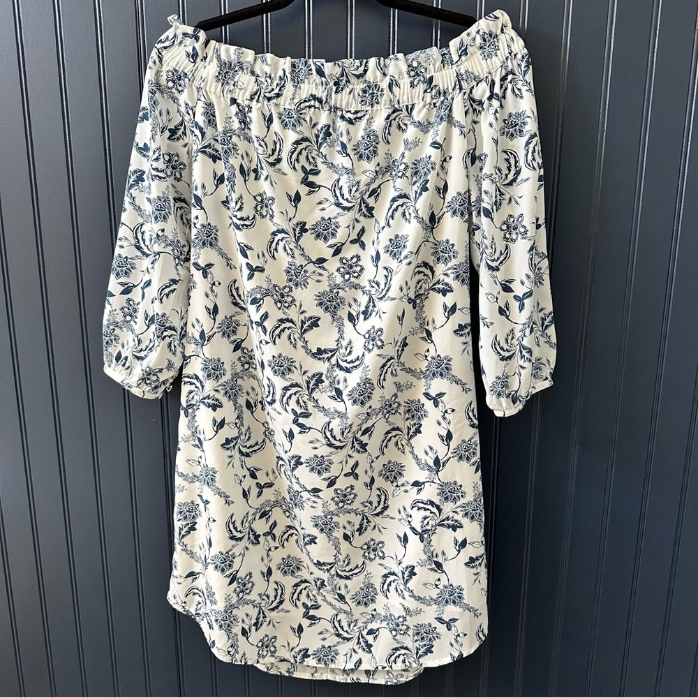 Banana Republic Blue and White Dress